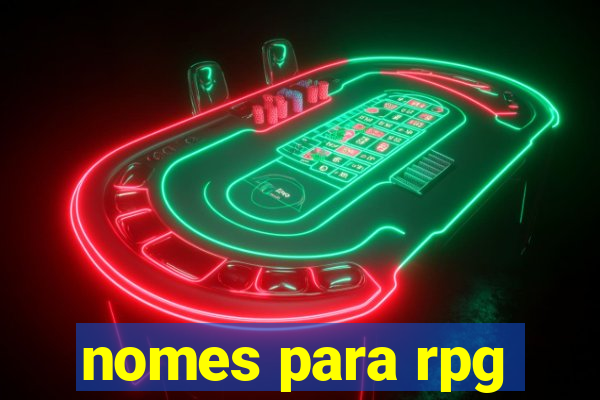 nomes para rpg